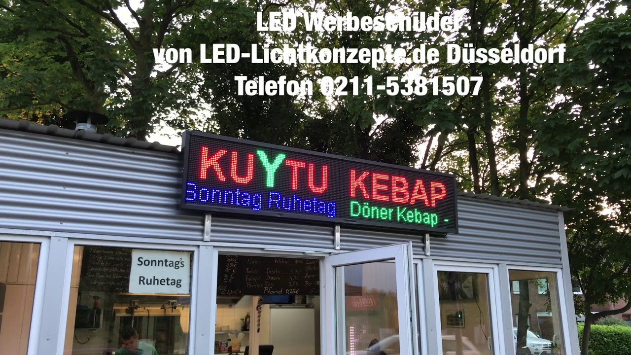 LED Werbeschilder Aussenwerbung D&ouml;ner LED Schild