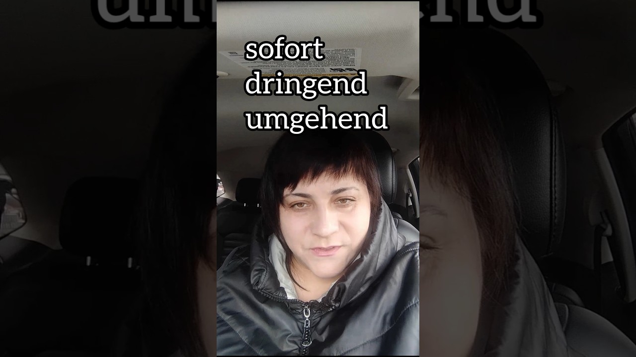 🌷Sofort, dringend, umgehend...