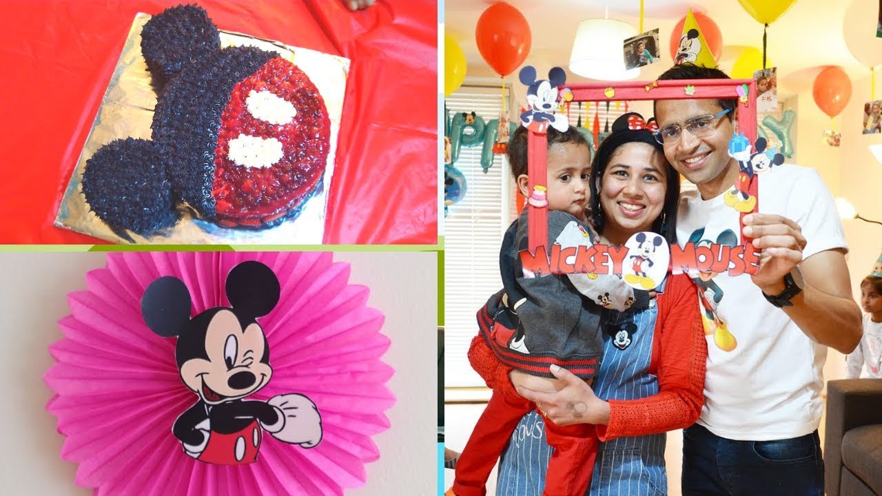 Mickey Mouse theme birthday party I DIY T-shirt, Decor & Cake I Birthday vlog