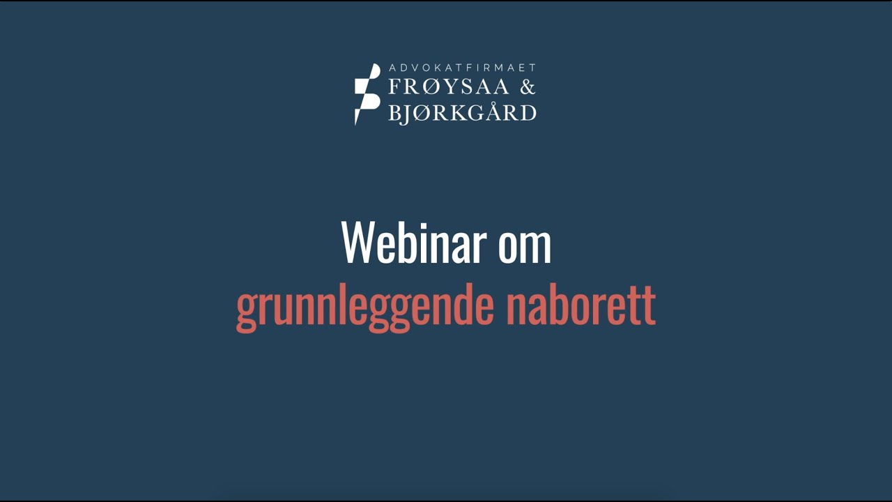 Grunnleggende naborett - Webinar