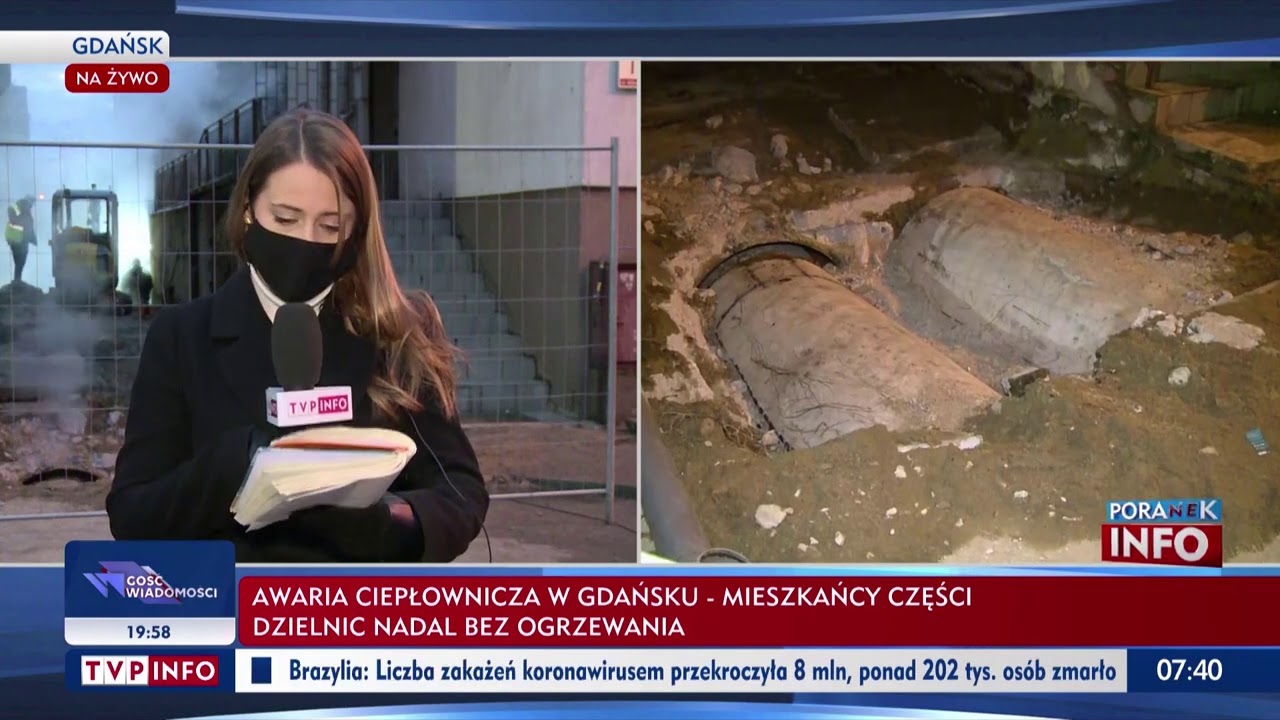 Wielka awaria w Gdańsku. Część mieszkańców nadal bez ogrzewania