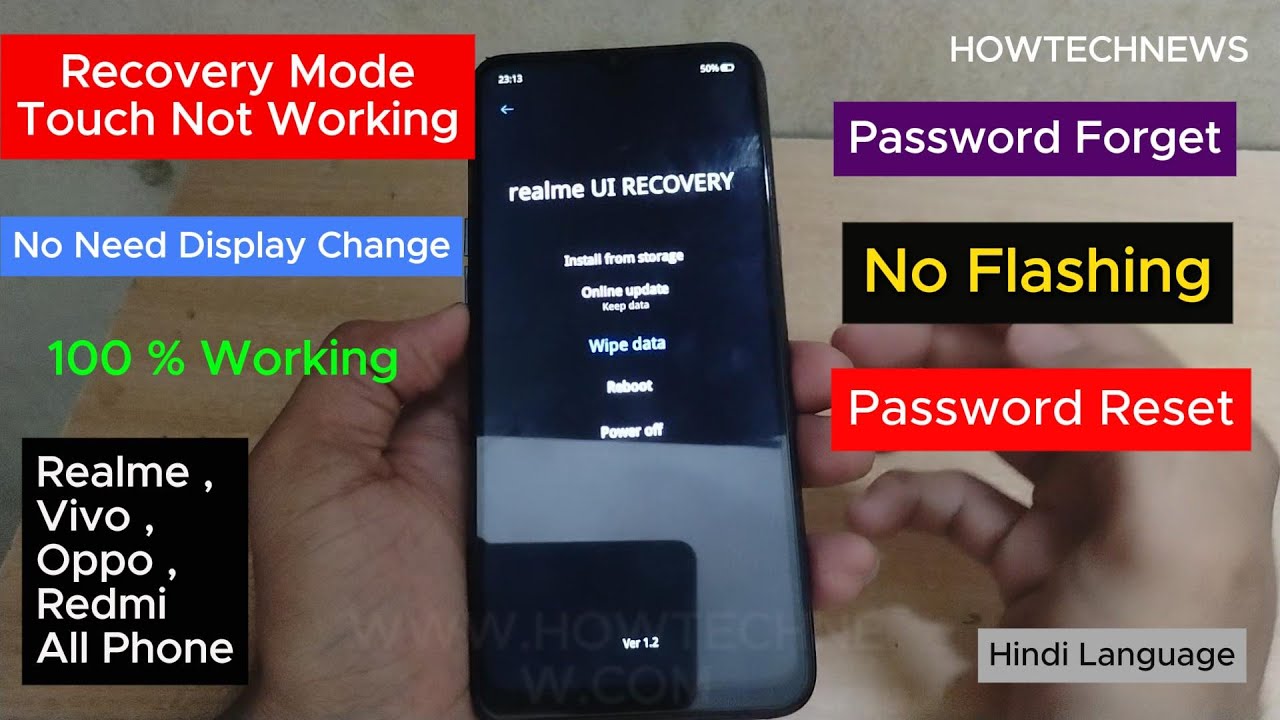 Recovery Mode Touch Not Working | Realme Password Reset Without Flashing 🔧 | 100% Working Hindi