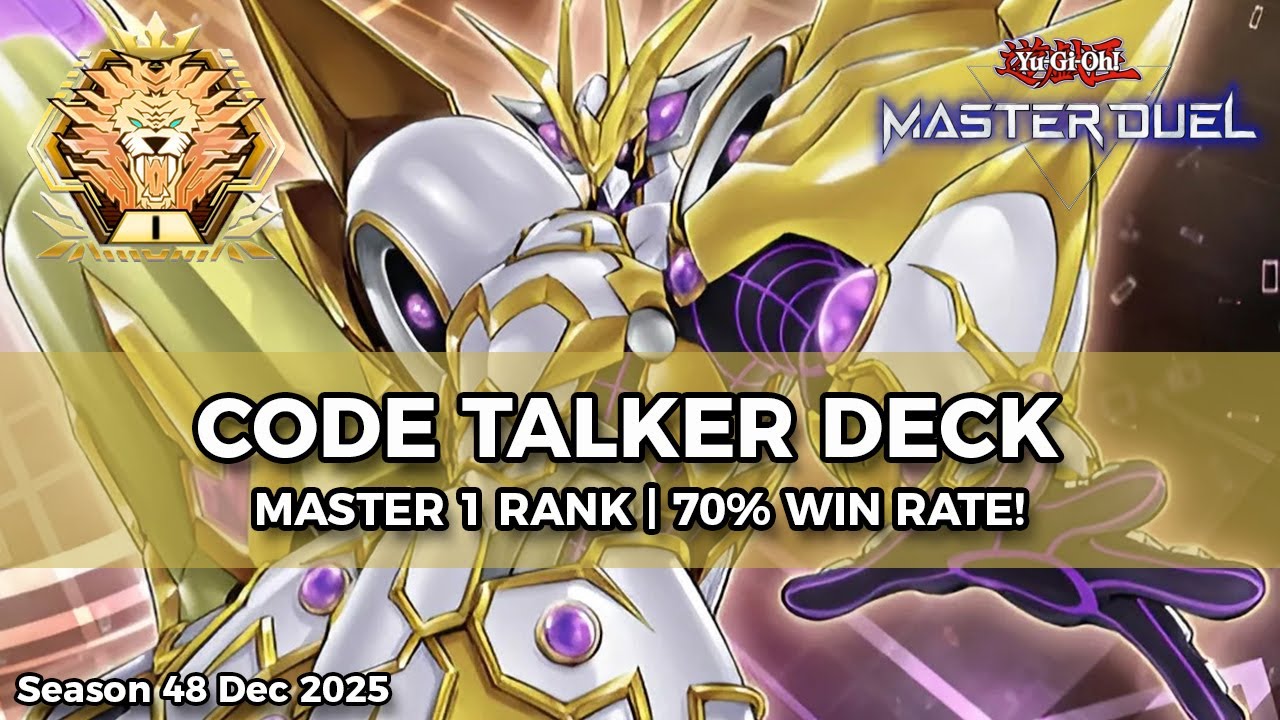 70% Win Rate! Master 1 Rank Code Talker Deck (Dec. 2025) - Yu-Gi-Oh! Master Duel