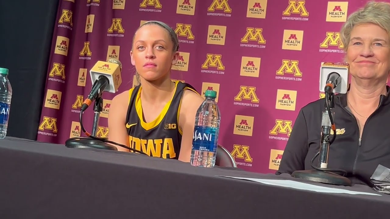 Caitlin Clark, Gabbie Marshall react to Iowa women's basketball's 3-point onslaught at Minnesota
