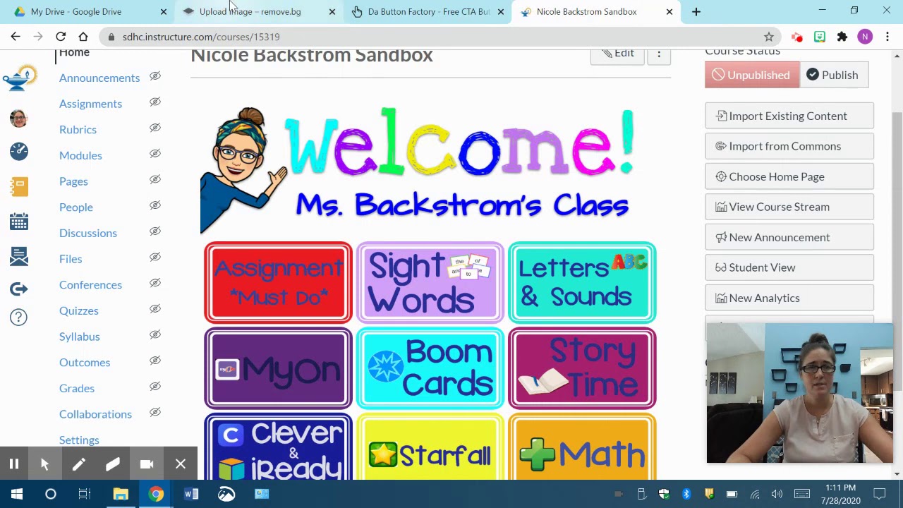 Canvas for Primary 2-Making Buttons With and Without Visuals