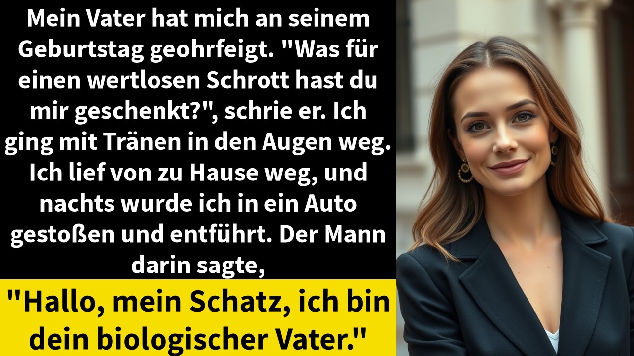 Mein Vater hat mich an seinem Geburtstag geohrfeigt. 