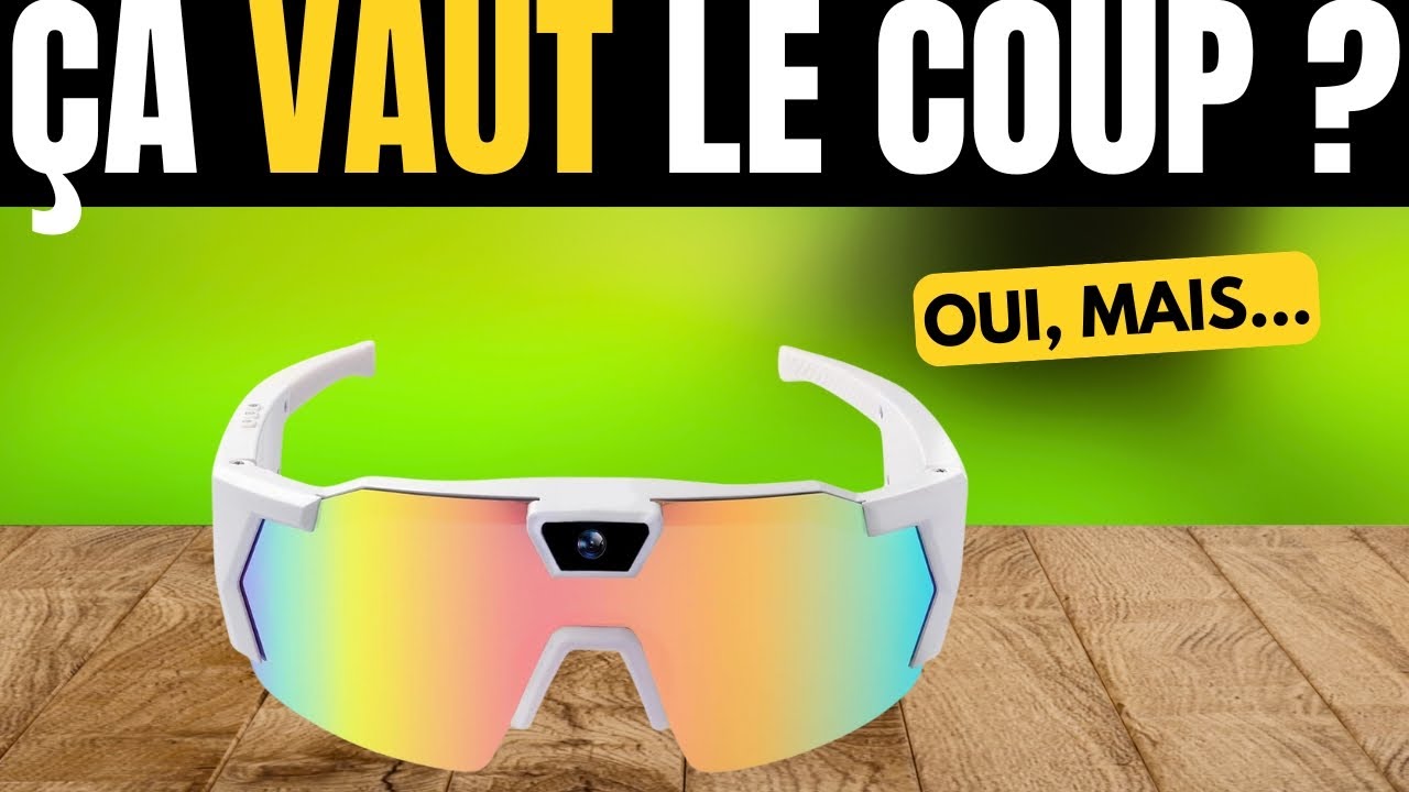 Lunettes Sport HD-POV avec Caméra Intégrée – Lunettes de Soleil avec Enregistrement Audio