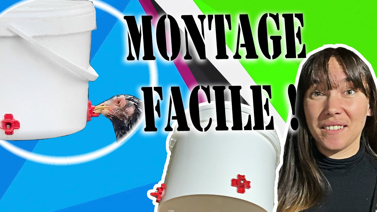 montage abreuvoir poule facile et qui reste propre