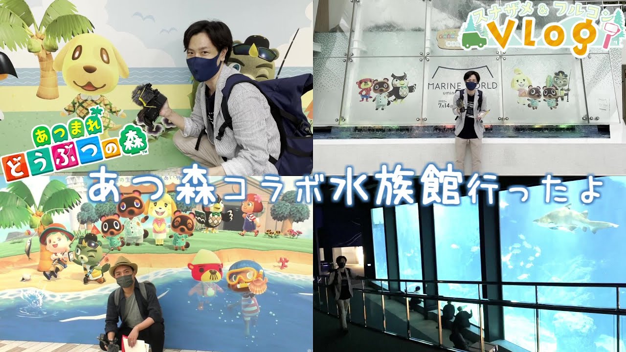 あつ森実況者が『あつ森コラボ水族館』を満喫。涙が出るほど幸せな空間でした(スナザメ フルコン旅vlog/マリンワールド/福岡)