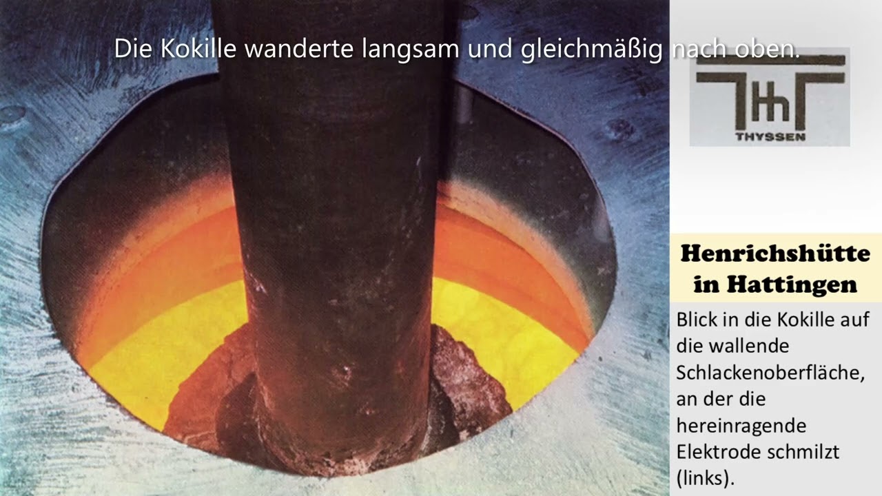 In der Schlacke schmilzt der Stahl bei der Henrichsh&uuml;tte