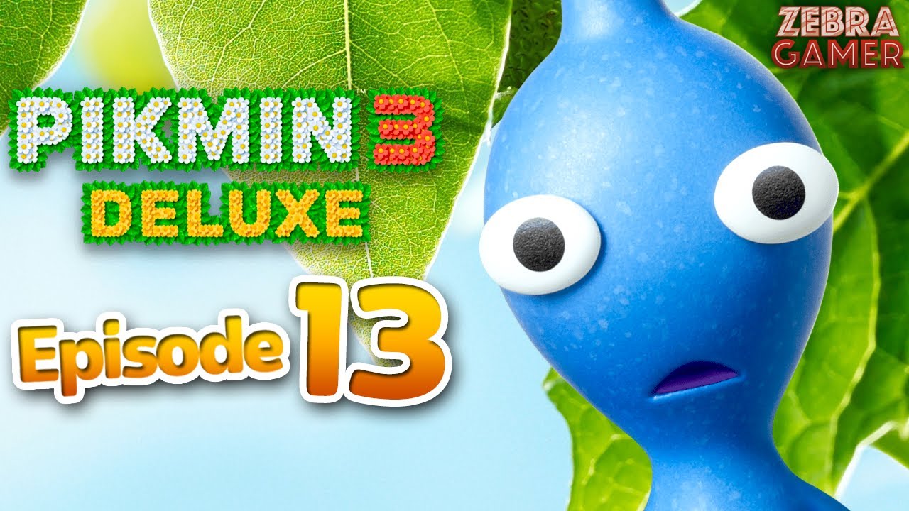 Pikmin 3 Deluxe Gameplay Walkthrough Part 13 - Day 13! Blue Pikmin! Searching for Olimar!