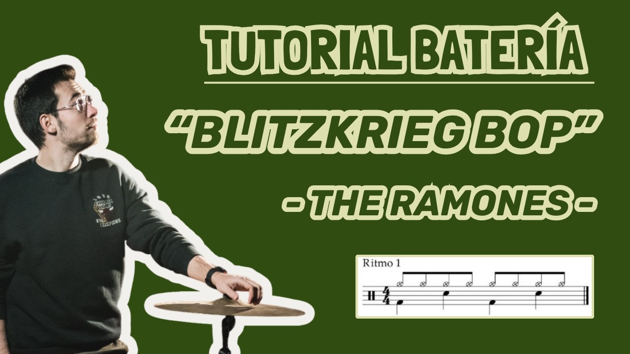 Cómo tocar BLITZKRIEG BOP en BATERÍA - The Ramones (TUTORIAL Español)