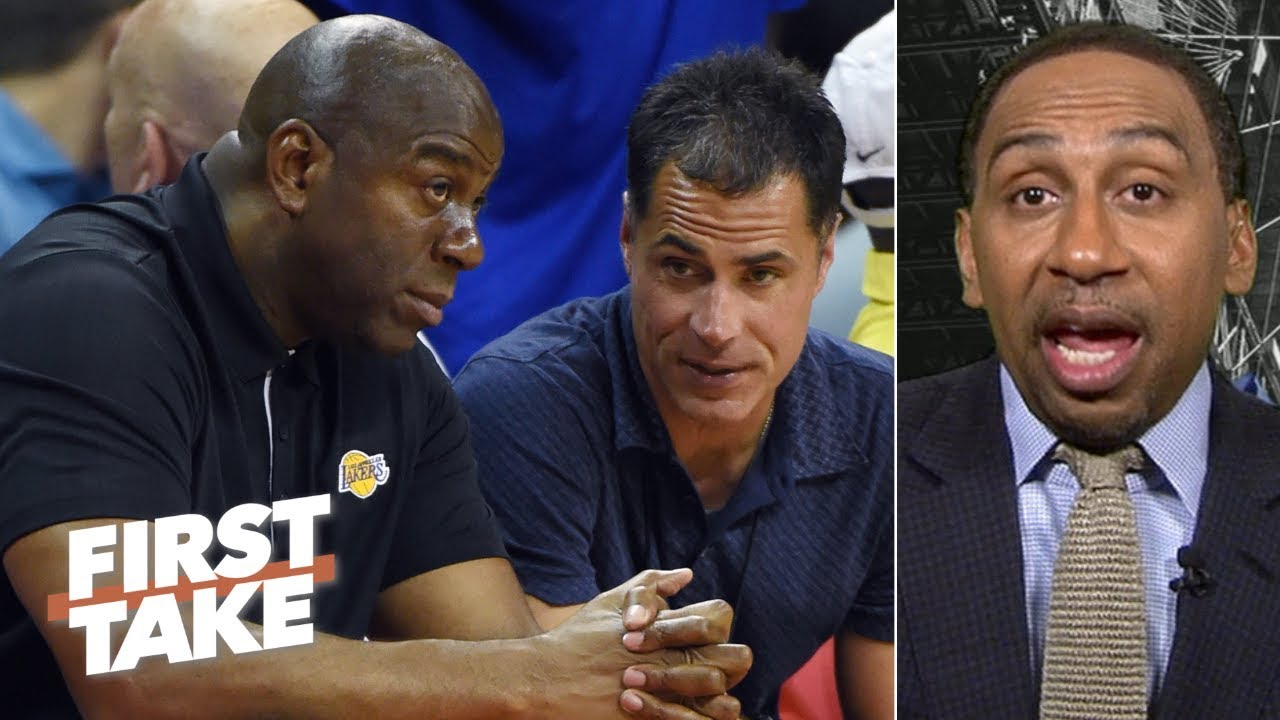 Magic Johnson is a novice, Rob Pelinka is ‘despised’ by people in the NBA - Stephen A. | First Take