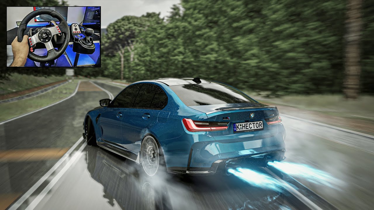 BMW M3 G80 YAĞMURDA DRİFT ATIYORUZ - ASSETTO CORSA