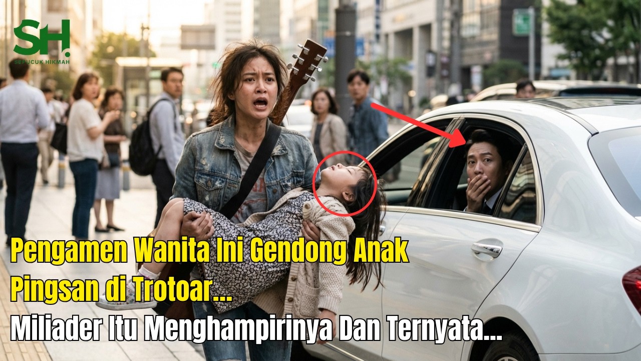 Pengamen Wanita Ini Gendong Anak Pingsan di Trotoar… Miliader Itu Menghampirinya Dan Ternyata...