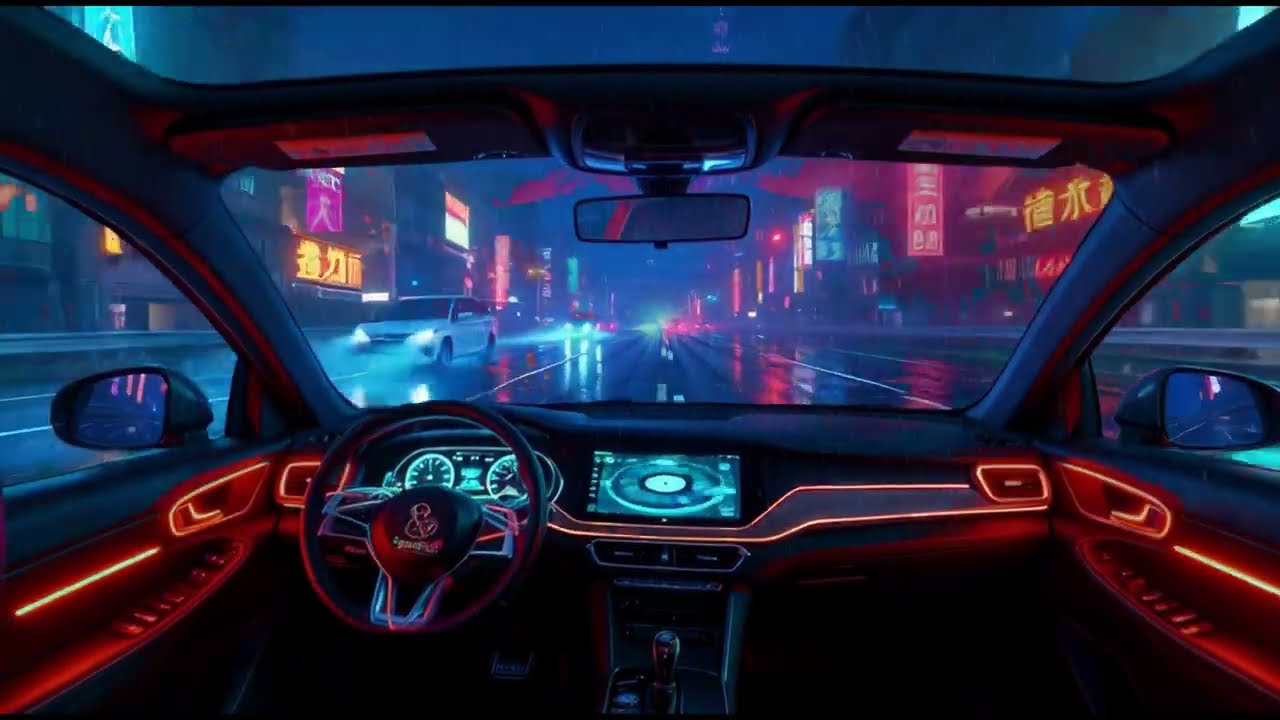 TravelLofi Car 🚗 4K Back Seat Night City Drive   Chill Beats to Study  Sleep 🌆 1 Hour