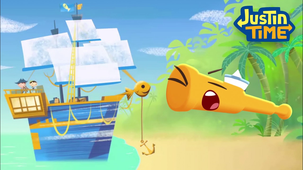 Searching for Treasure! 🏴&zwj;☠️ | Justin Time 2 Full Episodes | Pirate Cartoons for Kids