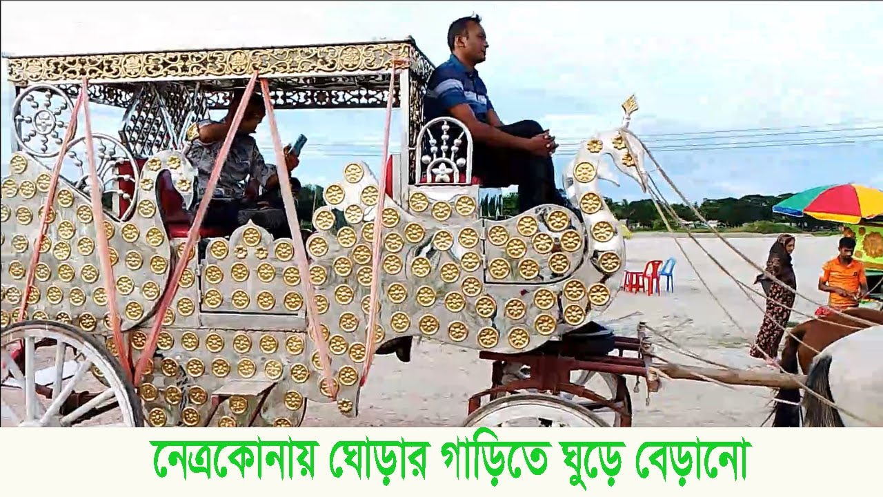 নেত্রকোনায় ঘোড়ার গাড়িতে ঘুড়ে বেড়ানো