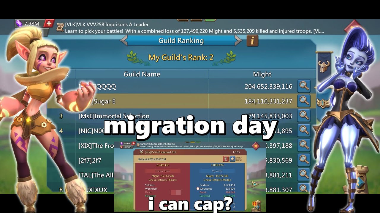 Lords Mobile - RALLYTRAP ACTION! Migration Day! 50m+ troops ONLINE TRAPS BURNED!