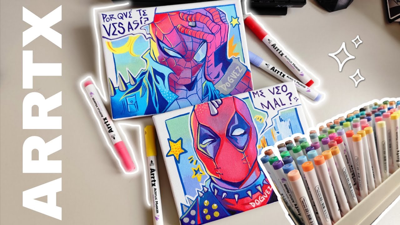 pinté un cuadro con marcadores acrílicos! ｡⁠☆ Arrtx ∘⁠˚⁠˳⁠° doguez