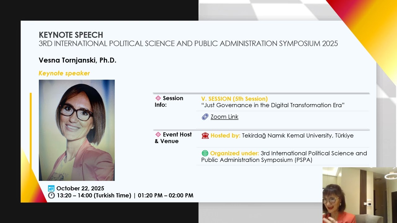 Keynote Speaker: Vesna Tornjanski, PhD, T&uuml;rkiye