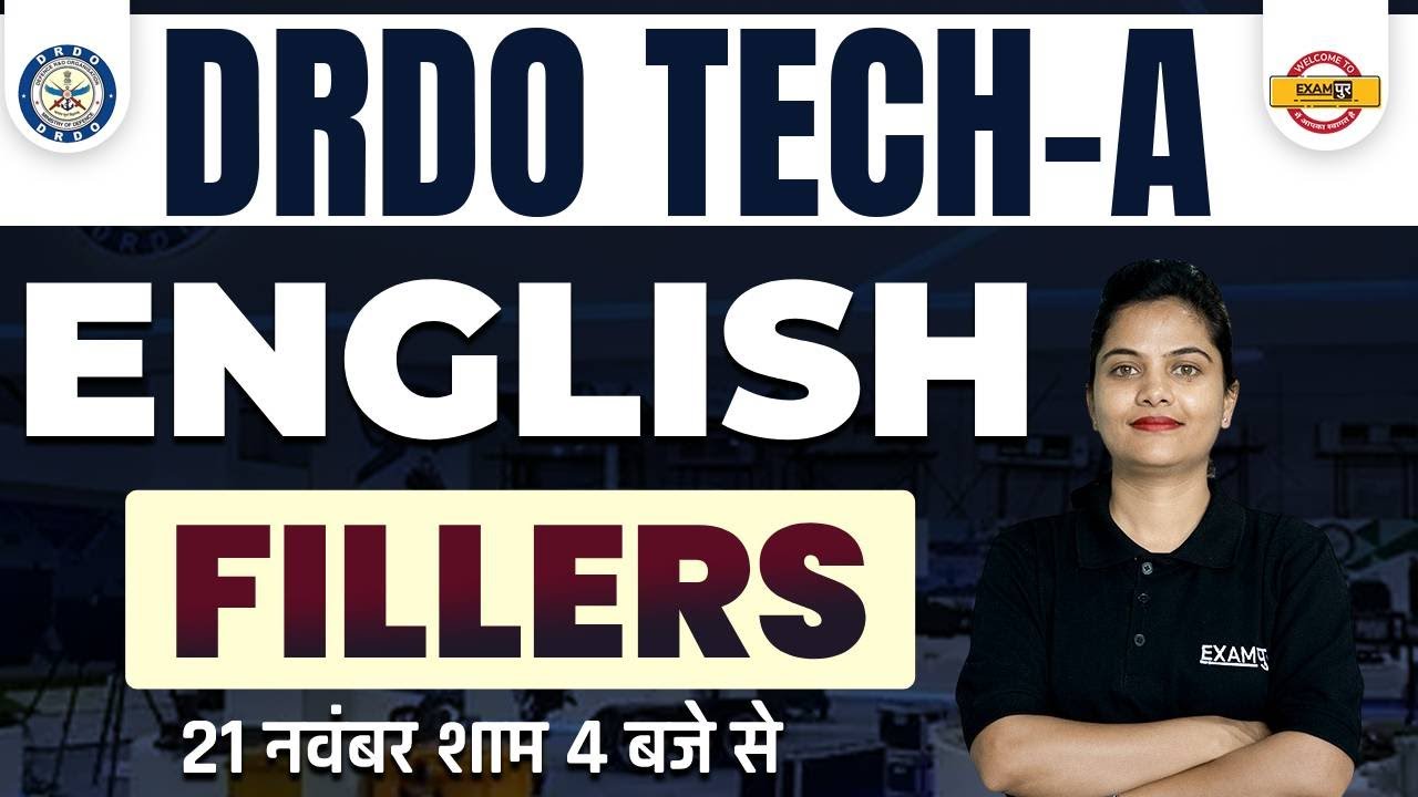 DRDO TECH A CLASSES | ENGLISH GRAMMAR | FILLERS QUESTIONS | BY NEELAM MA'AM