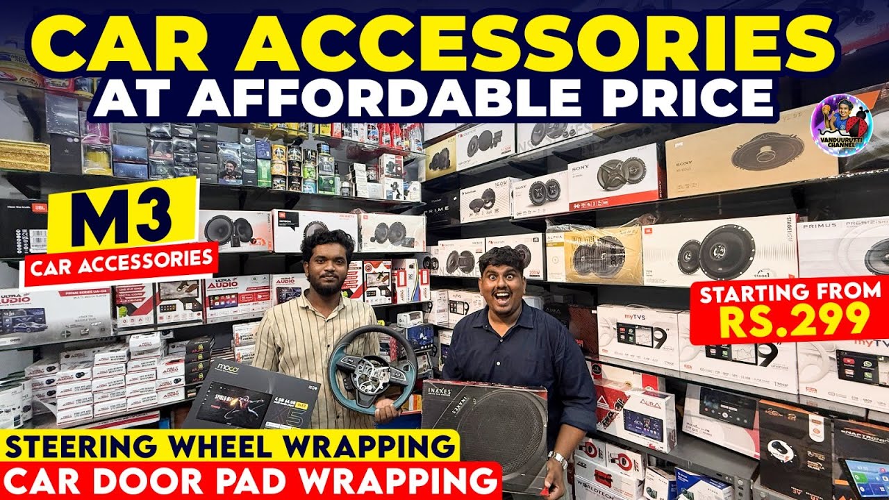 Cheapest CAR ACCESSORIES Shop in Chennai 🔥| GP Road | M3 Car Accessories