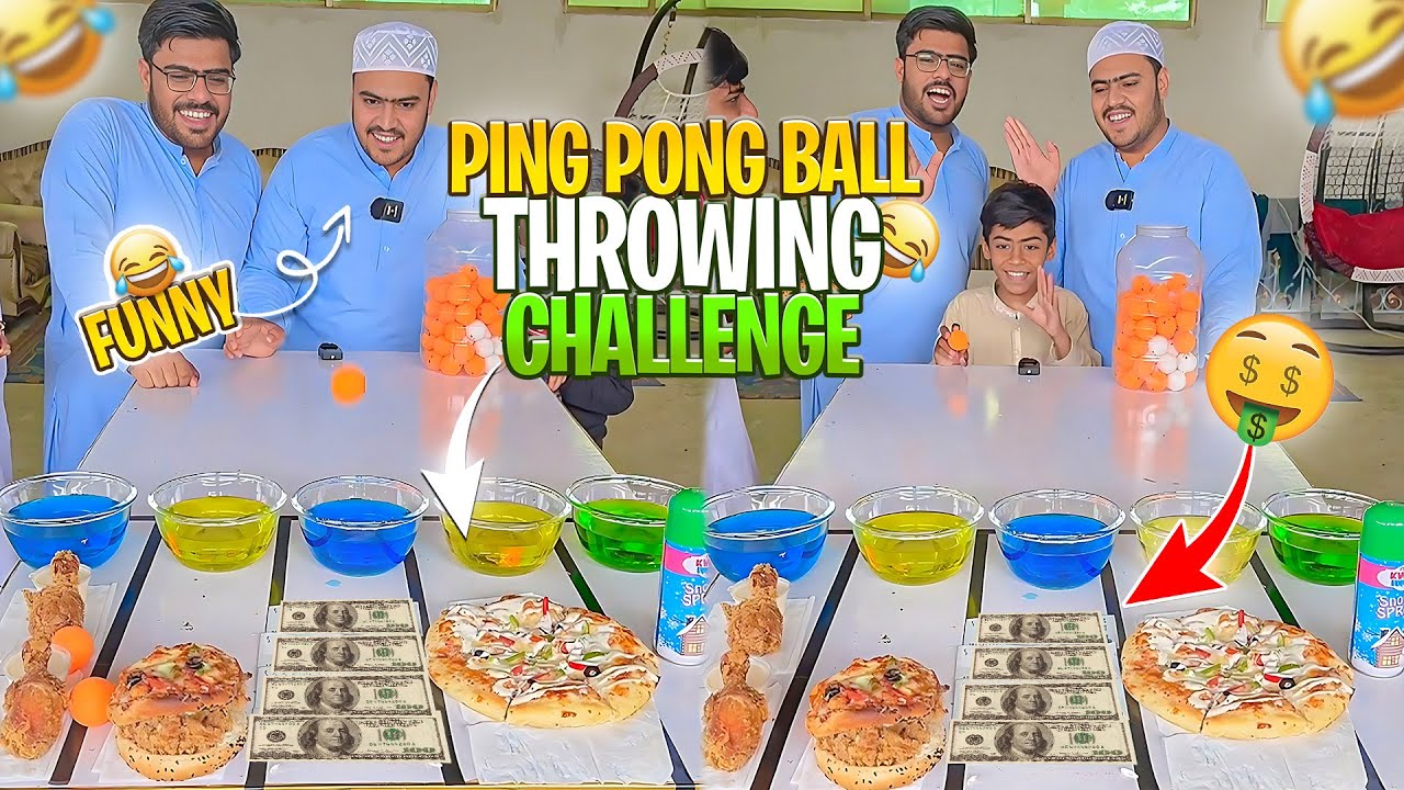 Ping pong ball throwing challenge