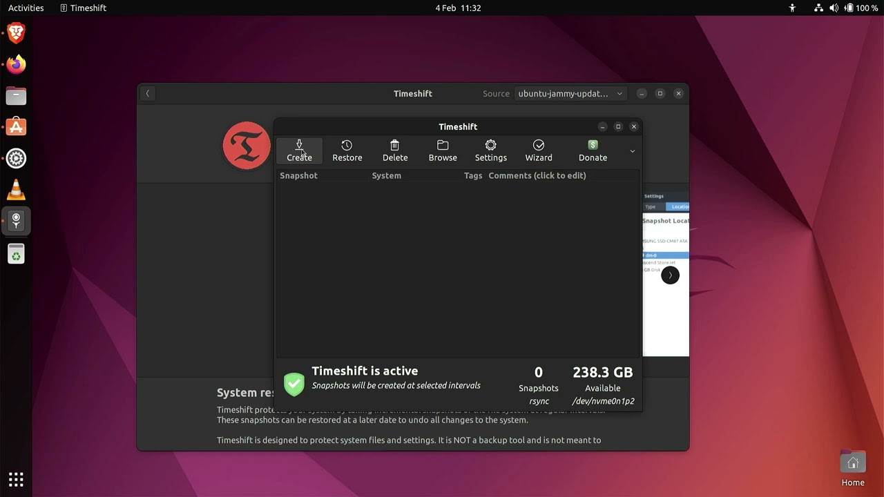 Backup your Ubuntu Linux Machine easily using Timeshift