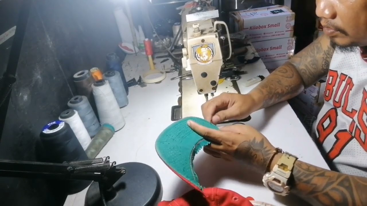 Changing Cap's Soft Brim to Plastic Hard Brim