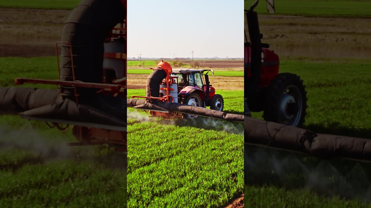 Tractor with Boom Spraying Pesticides on Agricultural Field | Afson Seeds