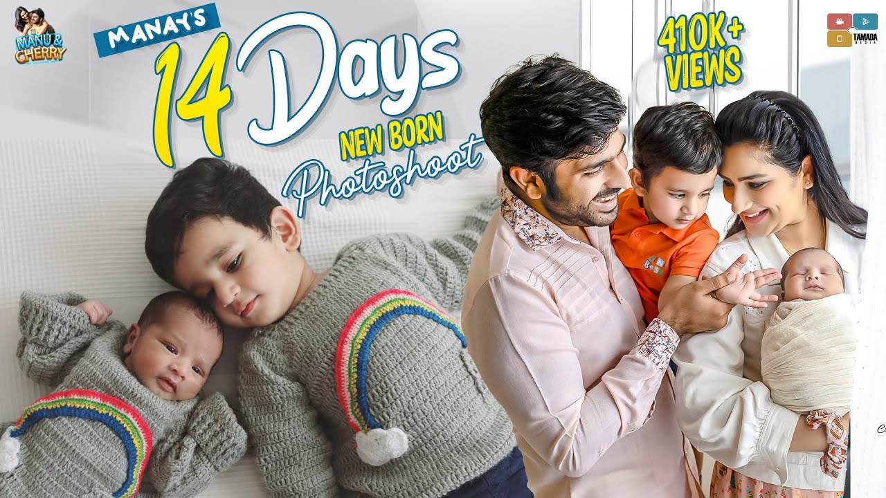 Naughty Things Happy Did in Manay's 14 Days New Born Photoshoot || Manu and Cherry || Tamada Media