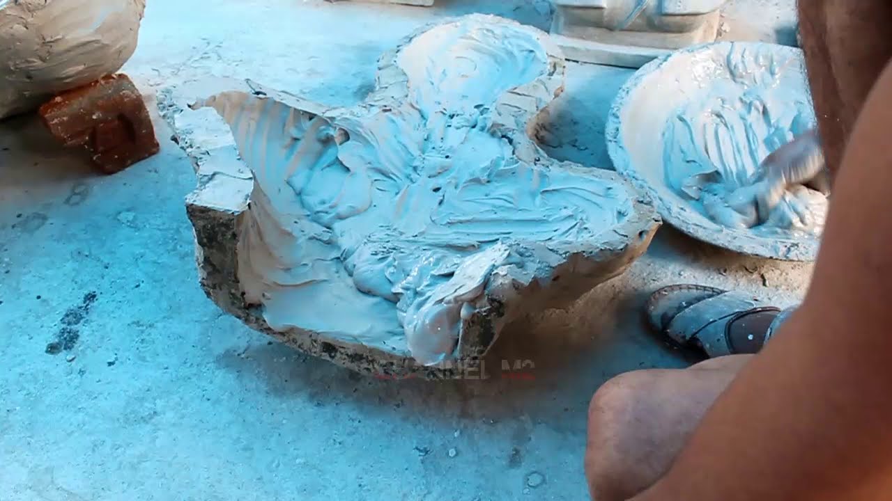 Meterials And Process-Plaster Of Paris Casting From Plaster Mold Full Video Tutorial-Time lapse