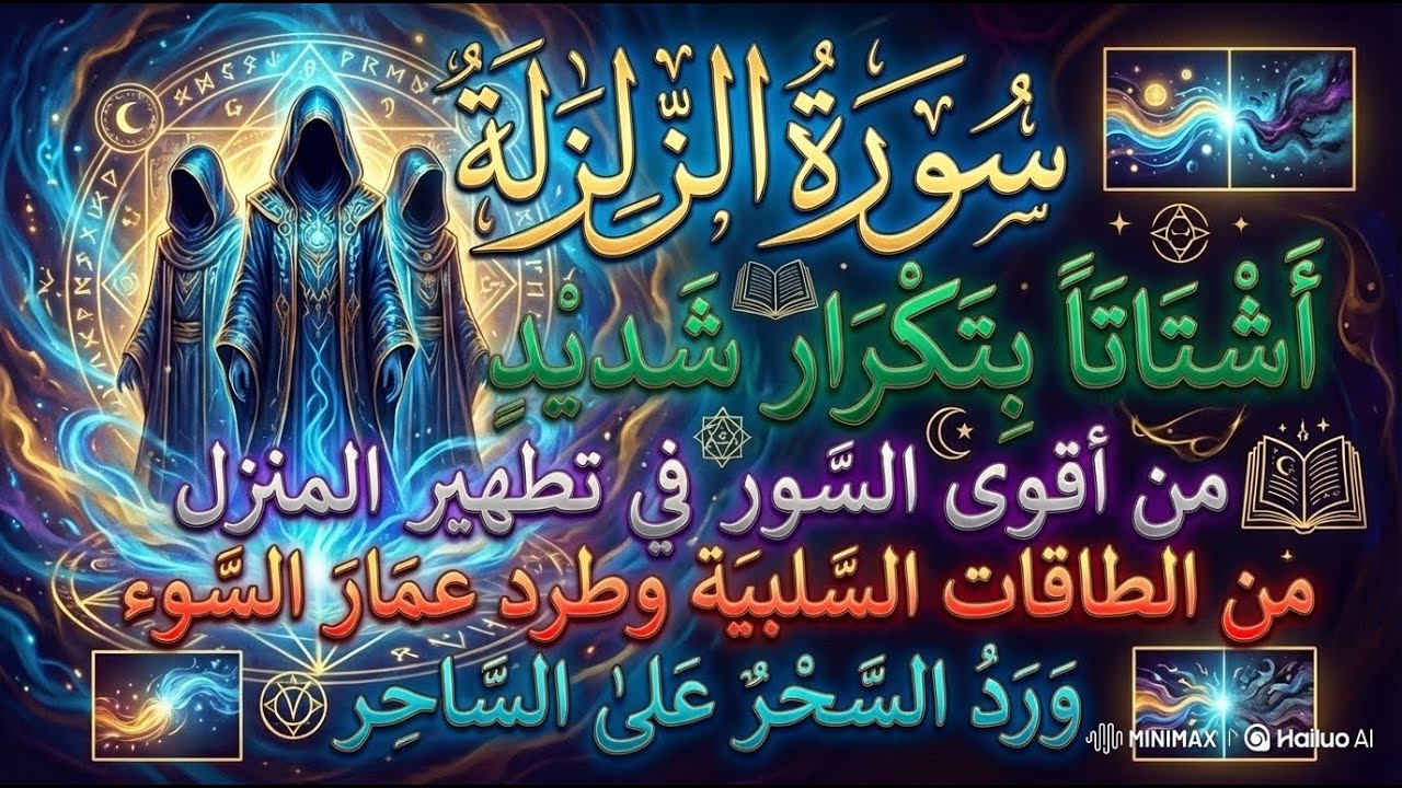 سورة الزلزلة  تطهير المنزل من الطاقات السلبية وطرد عمار السوء ورد السحر على الساحر-  اشتاتاً مكررة