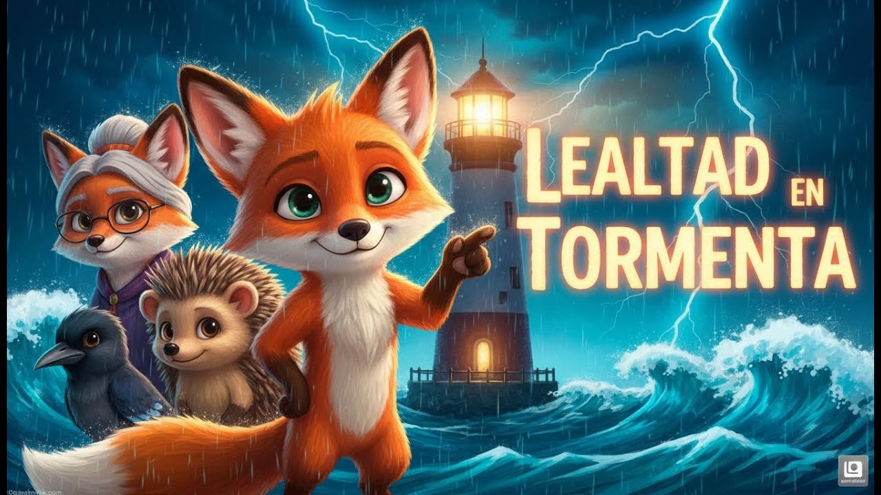 El zorro del faro: Lealtad en la tormenta ✨ Cuento infantil