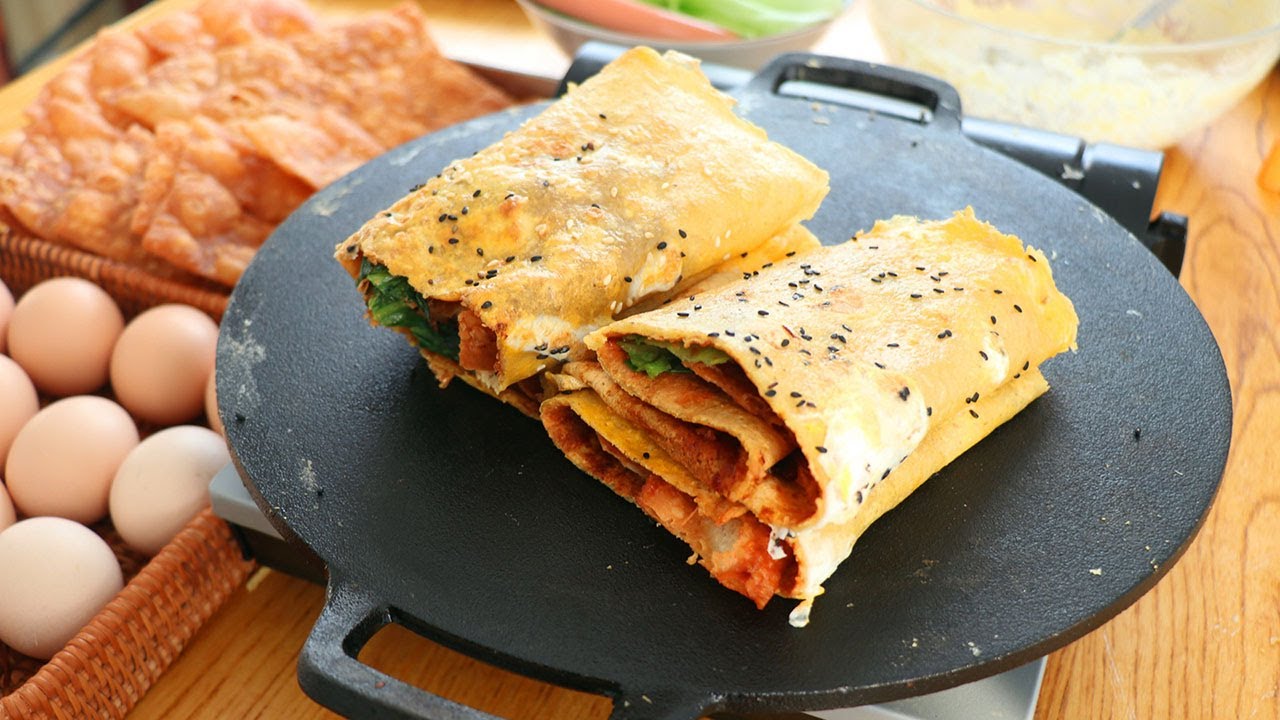 雜糧煎餅果子：學會麵糊和醬料配方，鹹香有嚼勁，在家做簡單方便【夏媽廚房】