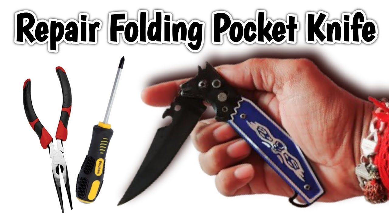 How To Repair 🗡 Folding Pocket Knife| Button Chaku Repairing | Pocket knife restoration #kniferepair