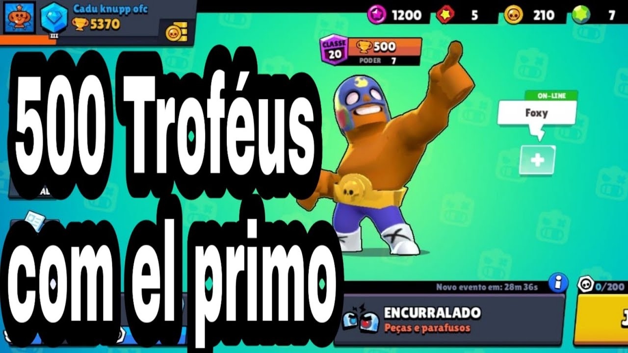 500 trof&eacute;us com el primo no brawl stars