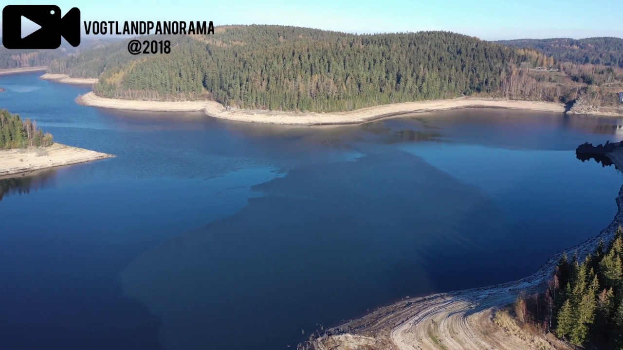 Talsperre Eibenstock -10Meter Wasserstand unter Normal  mit Dji Mavic Pro2