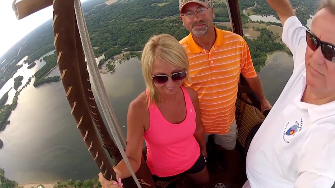 Go Pro Video of Hot Air Balloon Rides over Kensington Park in Michigan