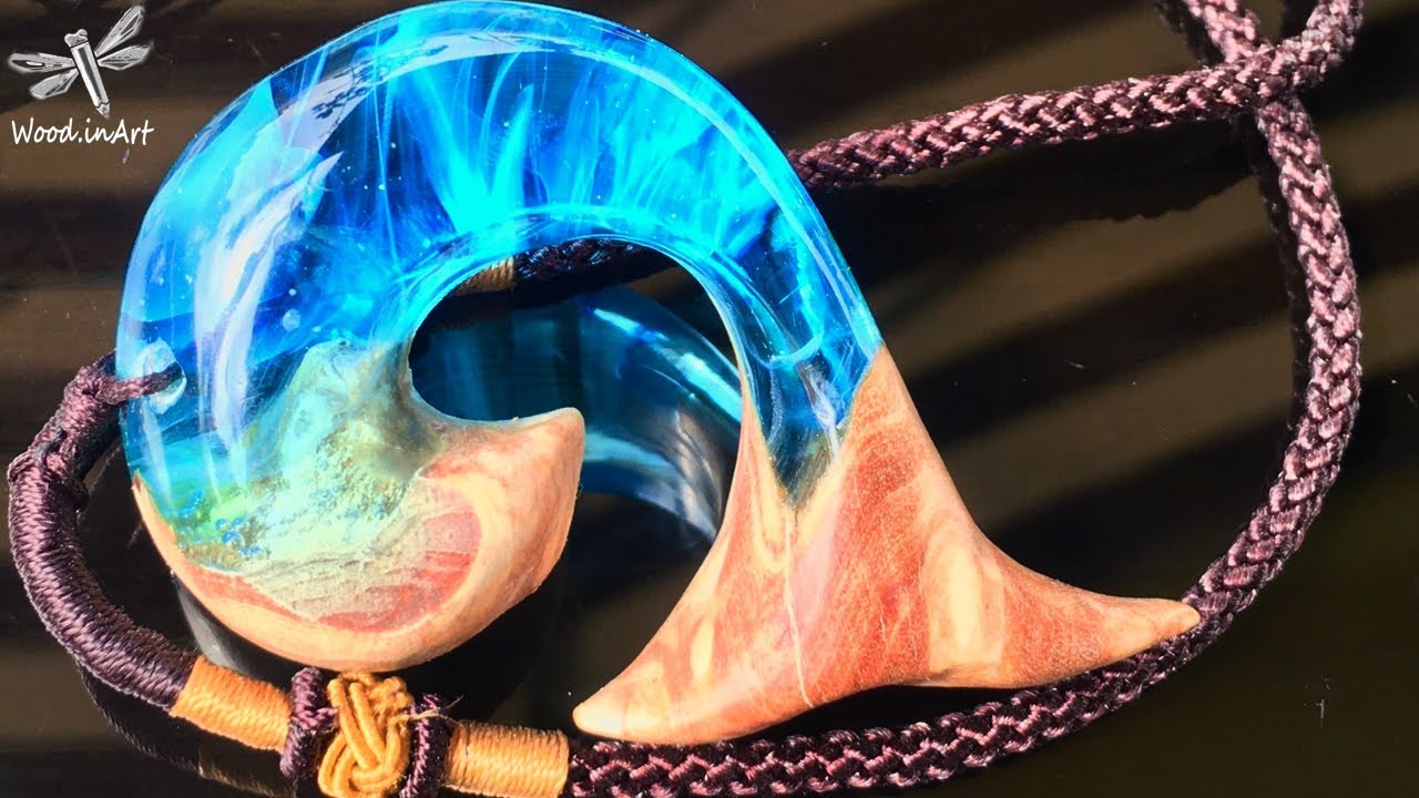 Resin Art Amazing fantasy blue Mermaid Tail Necklace| Resin Epoxy Jewelry DIY #6