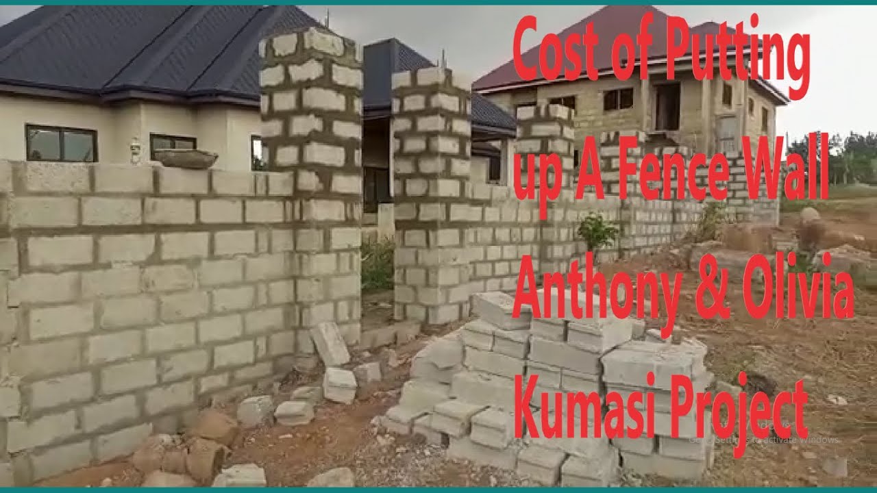 Building in Ghana | Cost of Putting Up A Fence Wall on A 80X100 ft Plot | Anthony & Olivia |#ghana