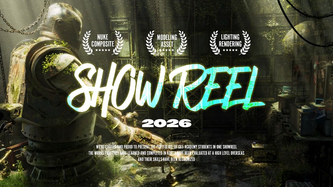 CG5 ACADEMY Student SHOWREEL 2026｜3D modeling, Rendering&Lighting, VFX compositing