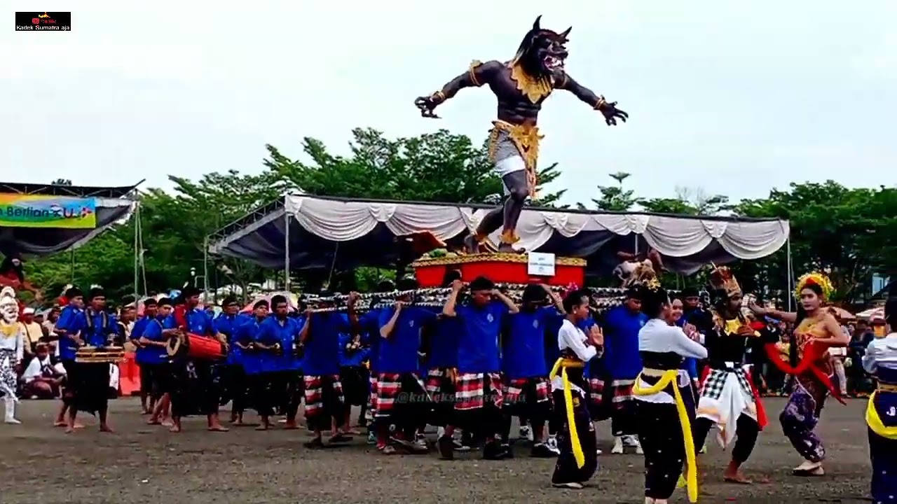 Pestipal,, penampilan Ogoh Ogoh desa Banjar adat talang gunung kabupaten Mesuji Lampung 