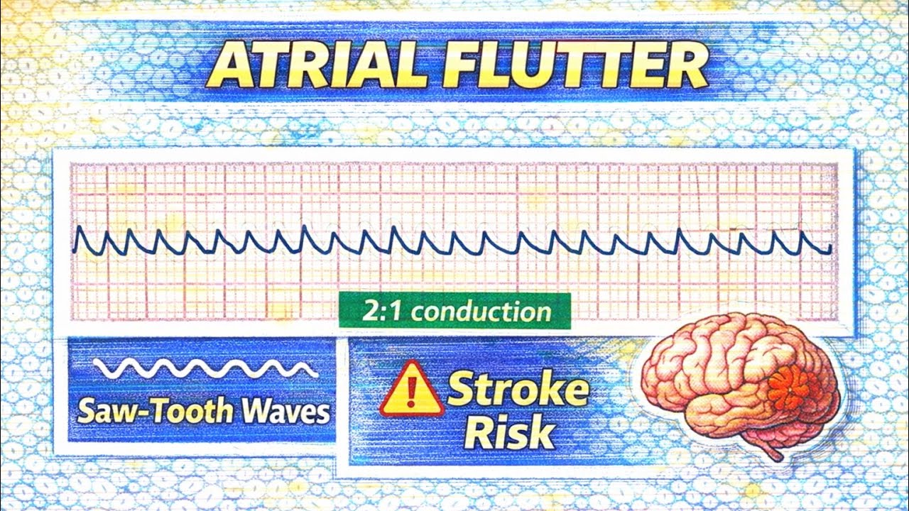 Atrial Flutter | ECG Interpretation Made Easy | NCLEX & Nursing
