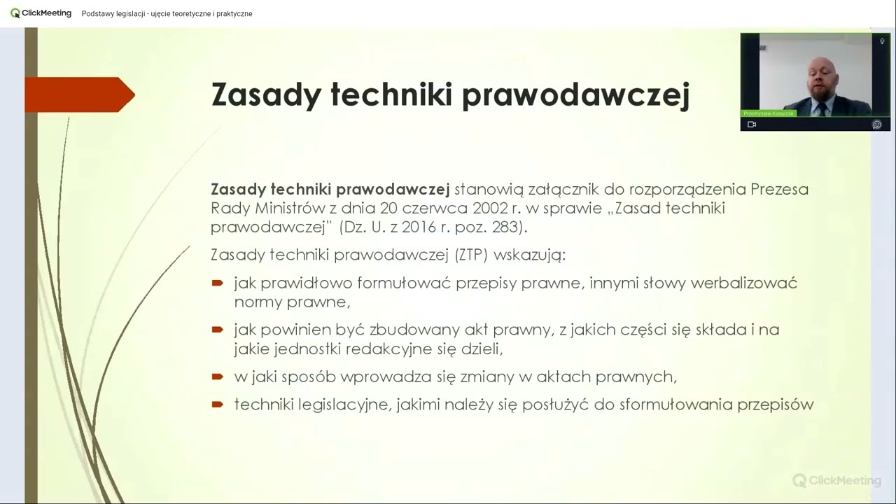 Przemysław Kasprzak - Podstawy legislacji cz. 2