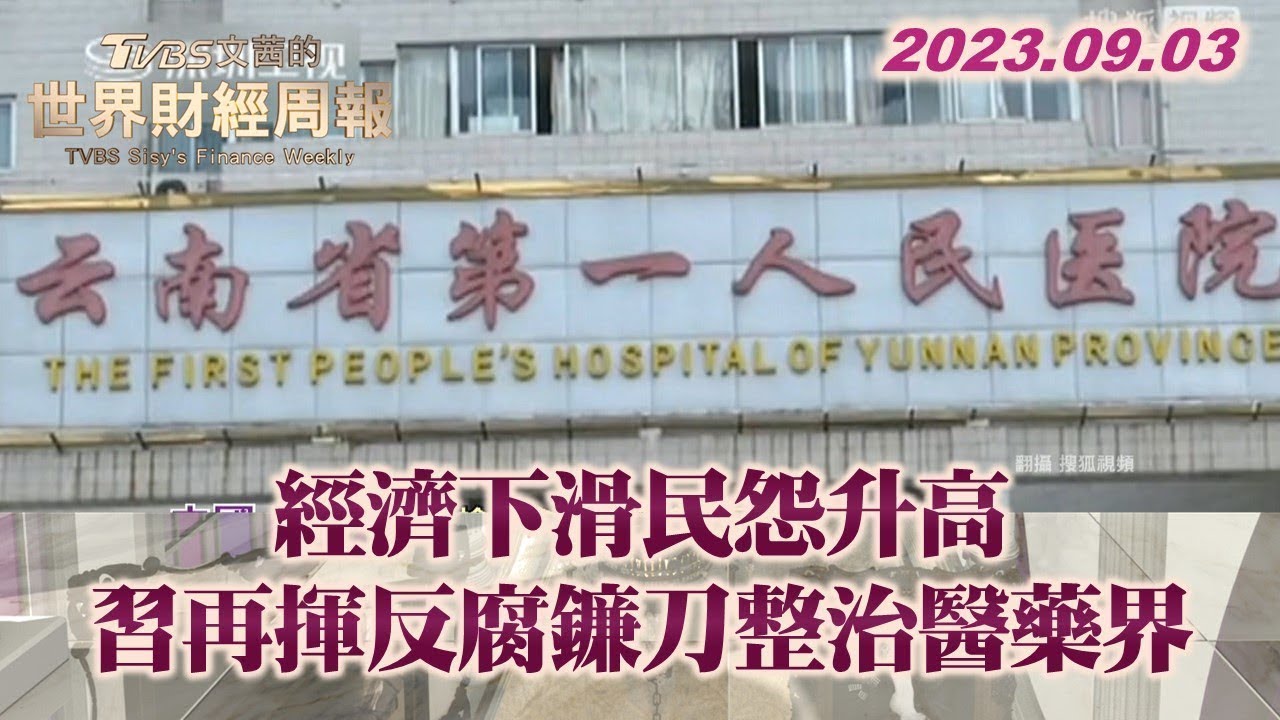 【精選】經濟下滑民怨升高 習再揮反腐鐮刀整治醫藥界【金臨天下XTVBS文茜的世界周報】  @tvbssisysworldnews