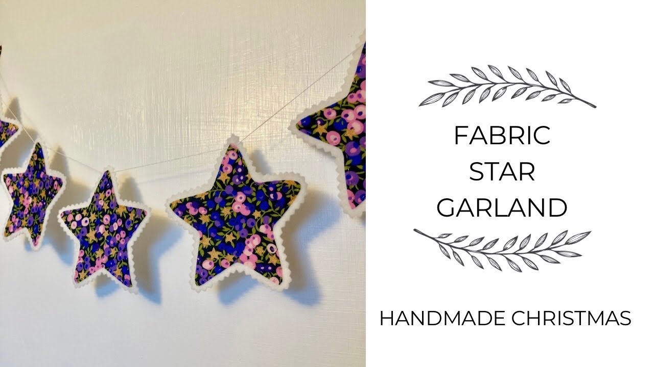Fabric Star Garland - Handmade Christmas