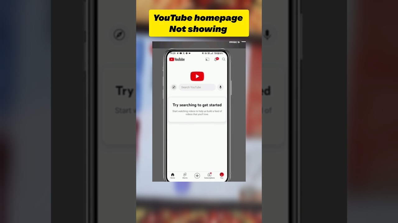 YouTube homepage not showing #youtubehomepage