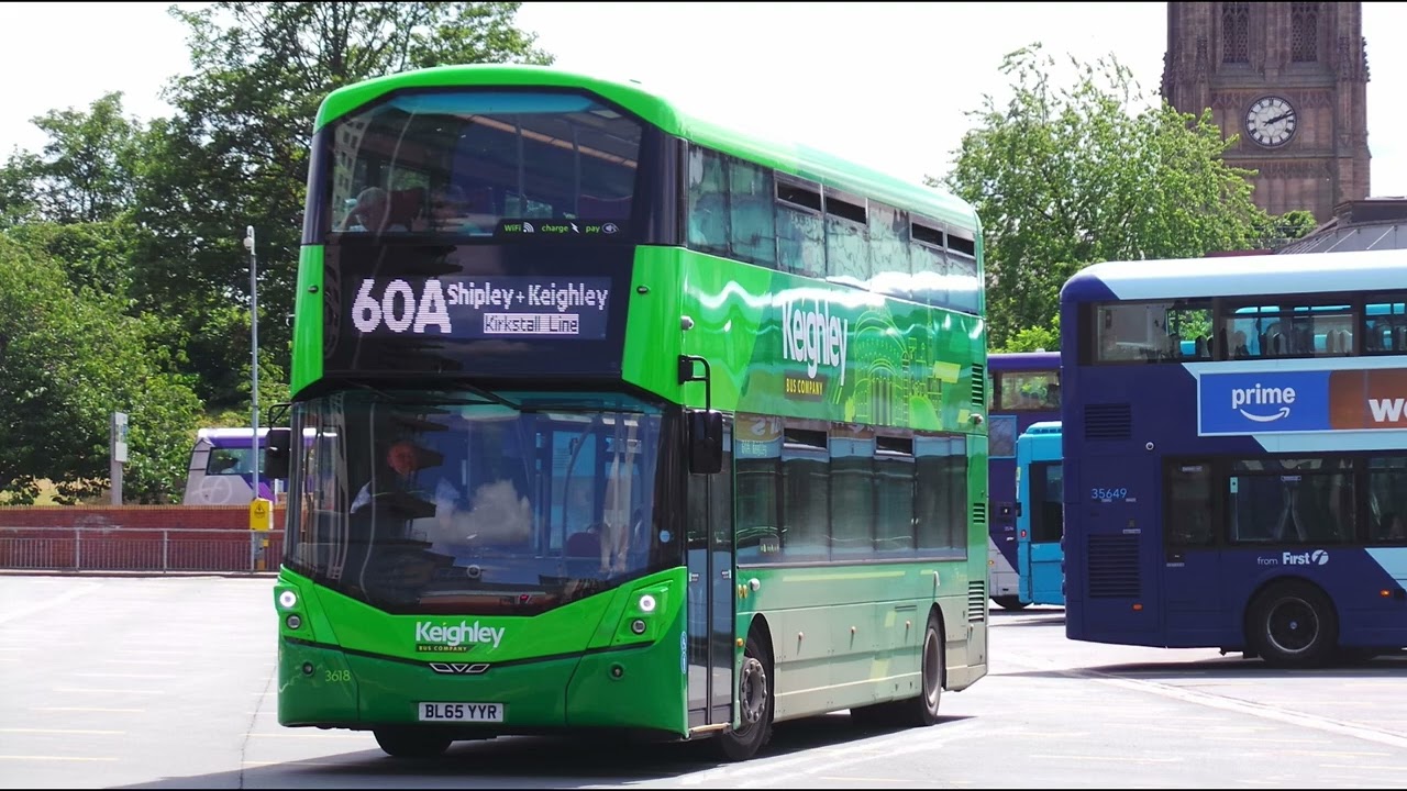 The Keighley bus company Airline Green 3618 Wright Eclipse Gemini 3 - Volvo B5TL